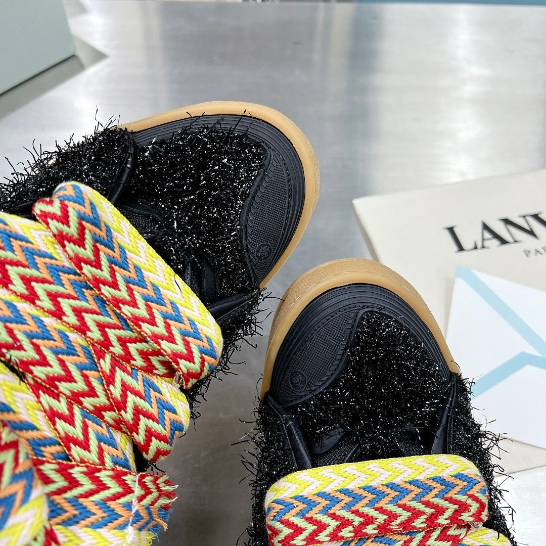 Lanvin Curb Shaggy Tweed Black
