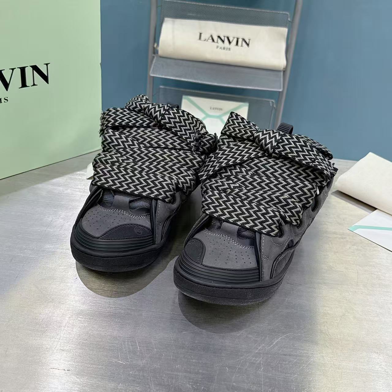 Lanvin Curb Charcoal Grey
