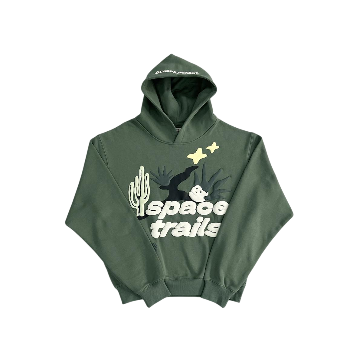 Broken Planet Space Trails Hoodie Green