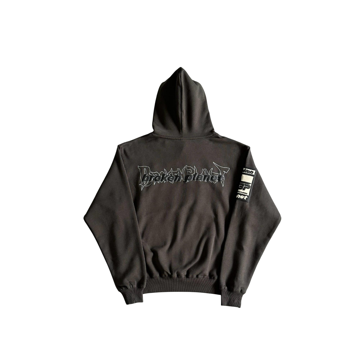 Broken Planet Beware Hoodie Soot Black