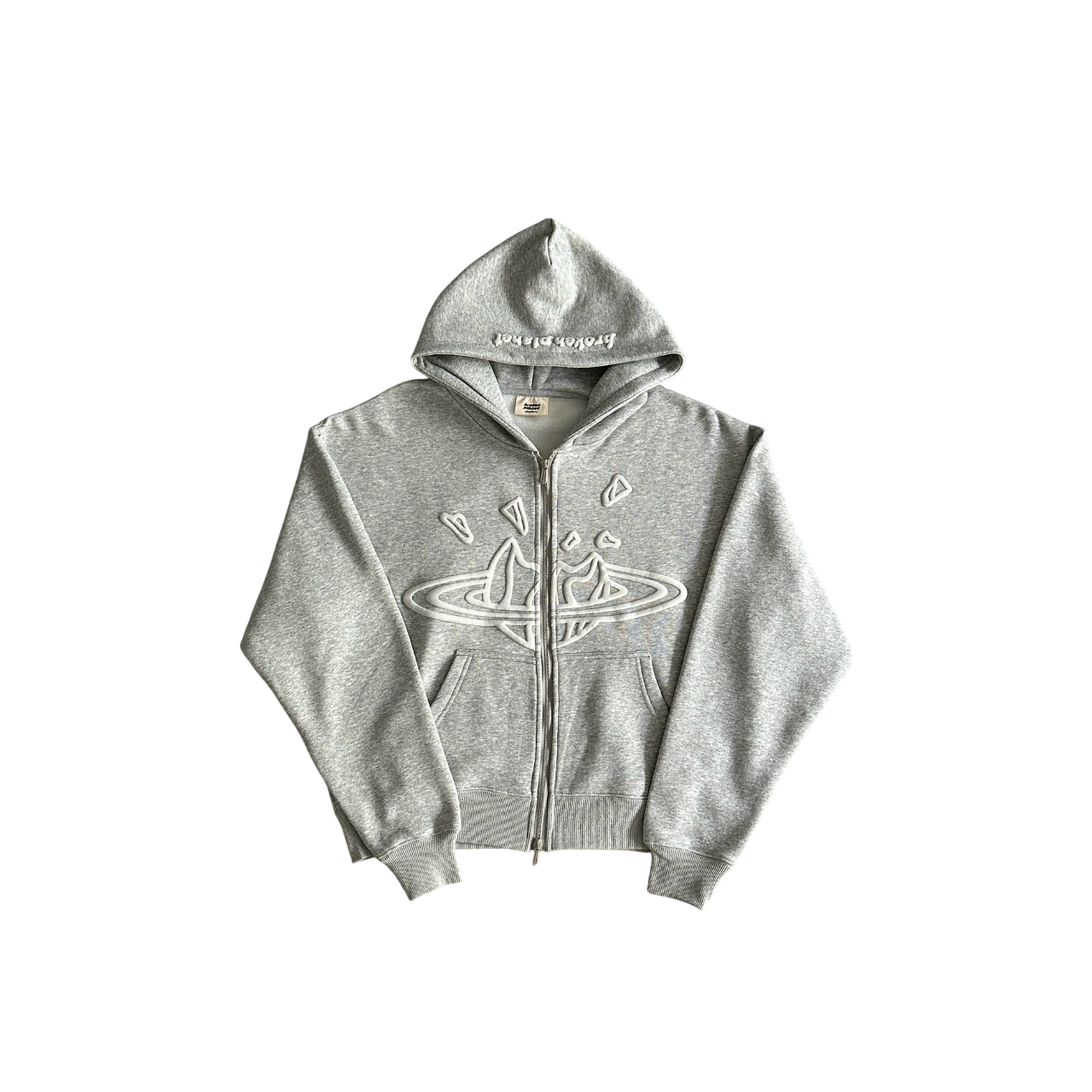Broken Planet Classic Zip Hoodie Grey