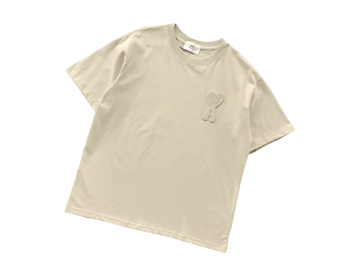 AMI Paris Maxi Heart Tee Light Peach