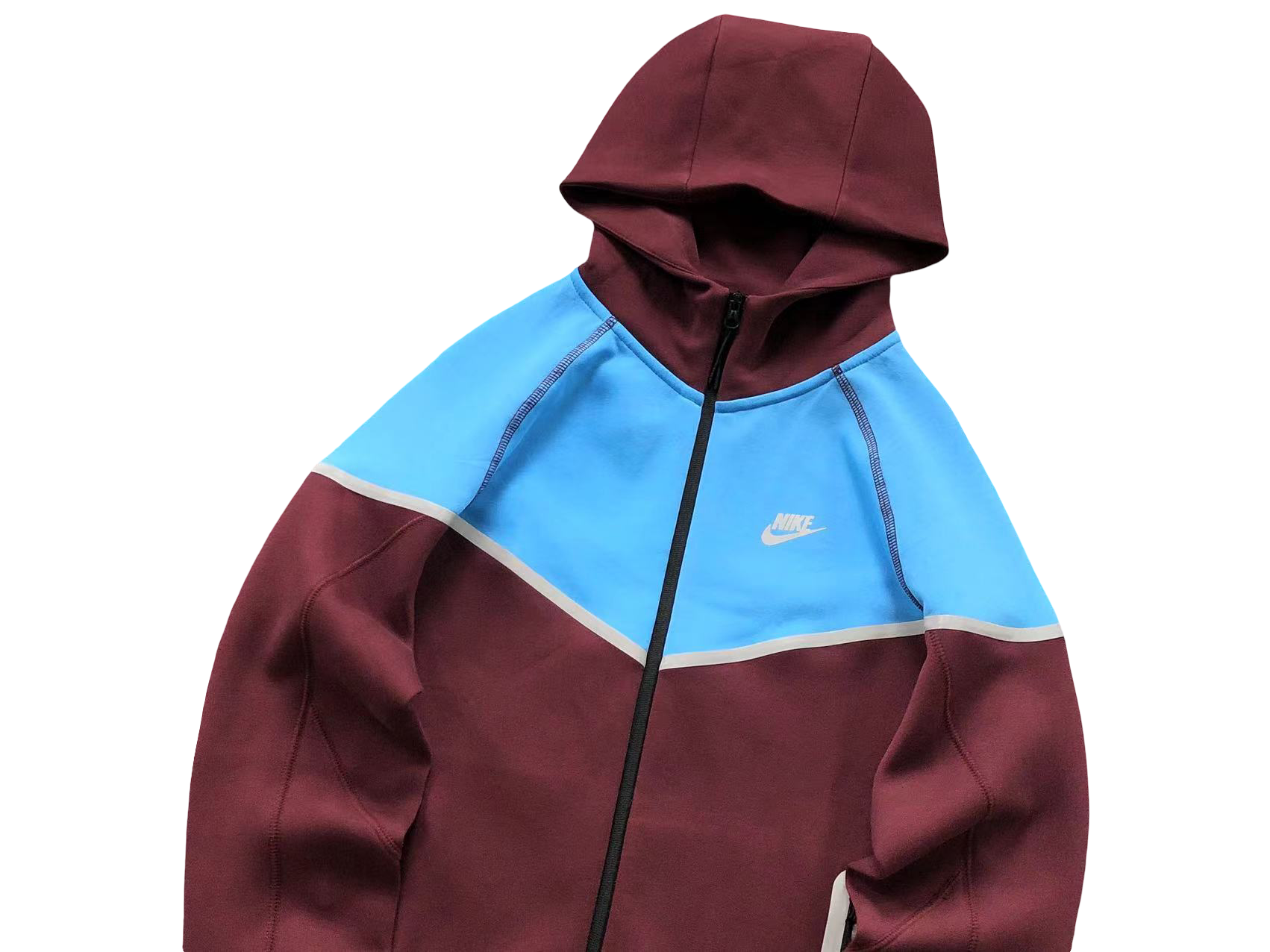 Nike Tech Fleece 2025 Zip Hoodie Burgundy/Blue