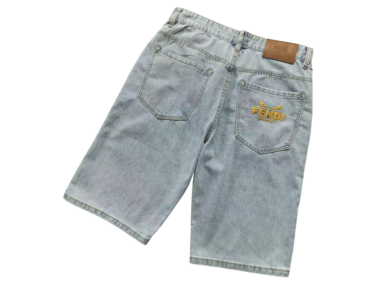 Fendi Denim Shorts Blue