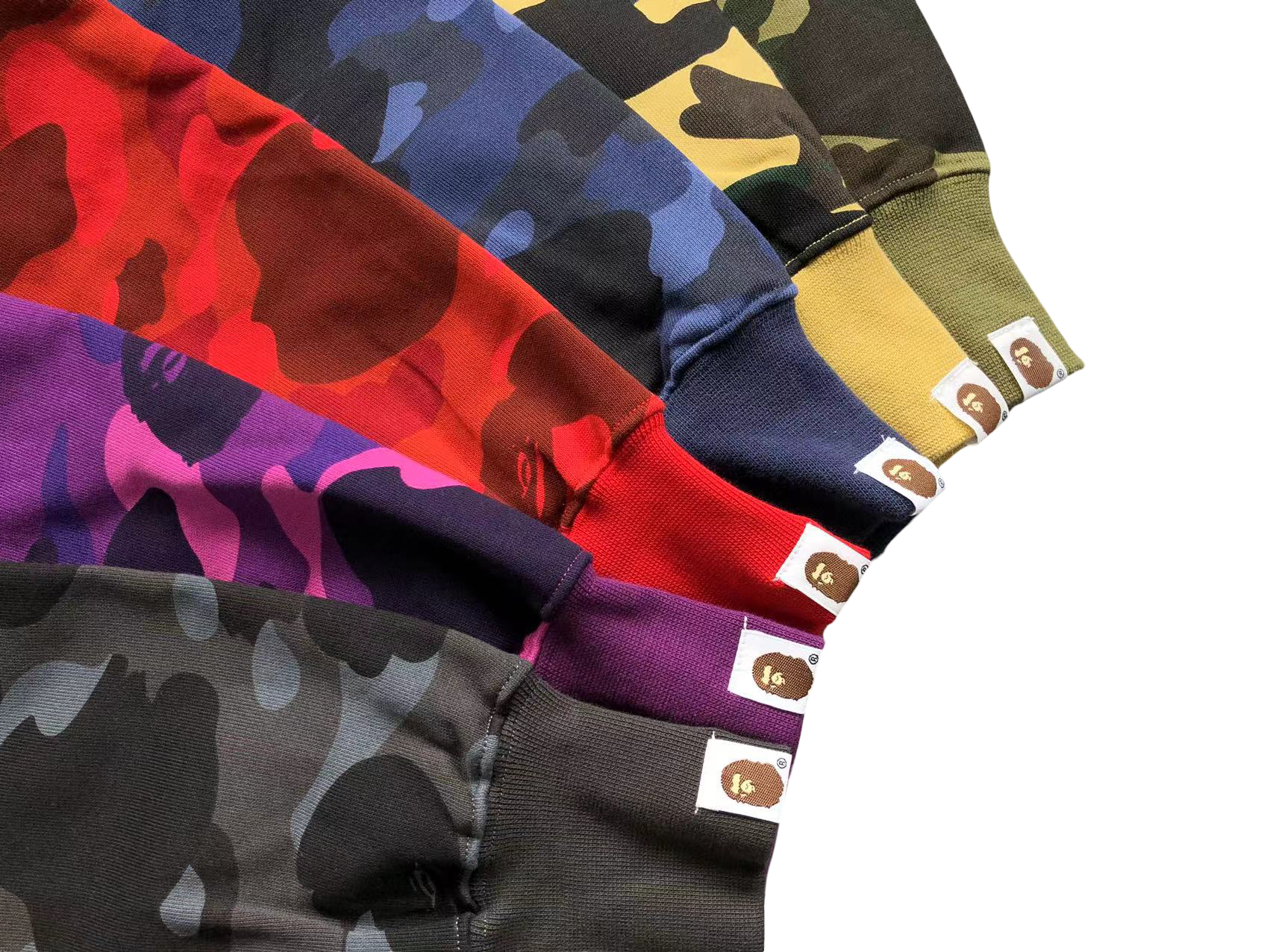 BAPE ABC Camo Shark Full Zip Hoodie Red