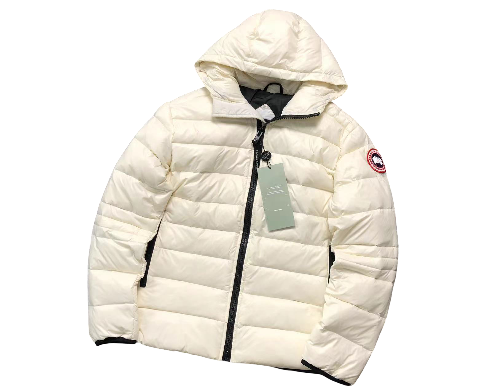 Canada Goose Crofton Slim Fit Down Jacket Cream