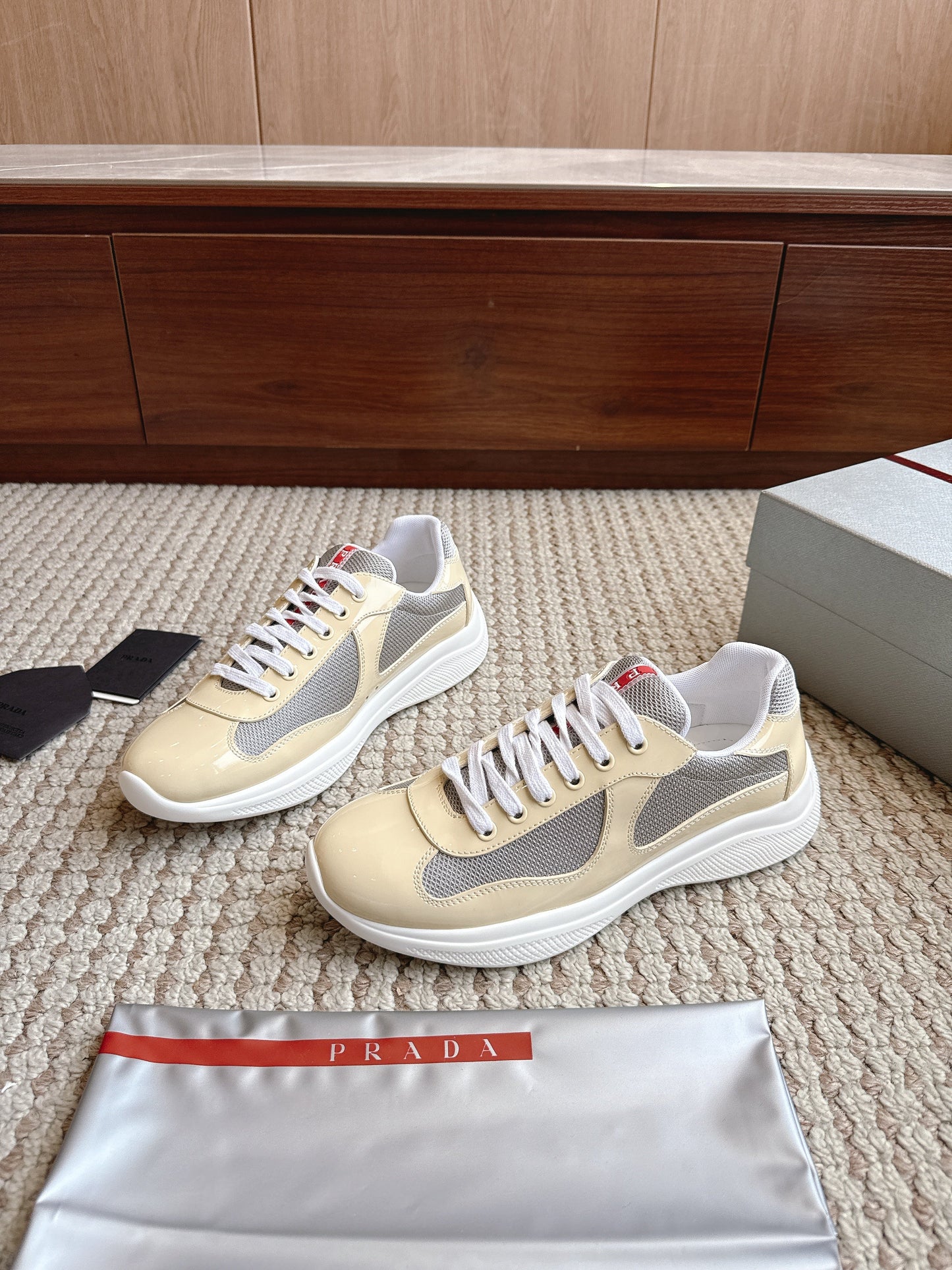 Prada America's Cup Cream Grey