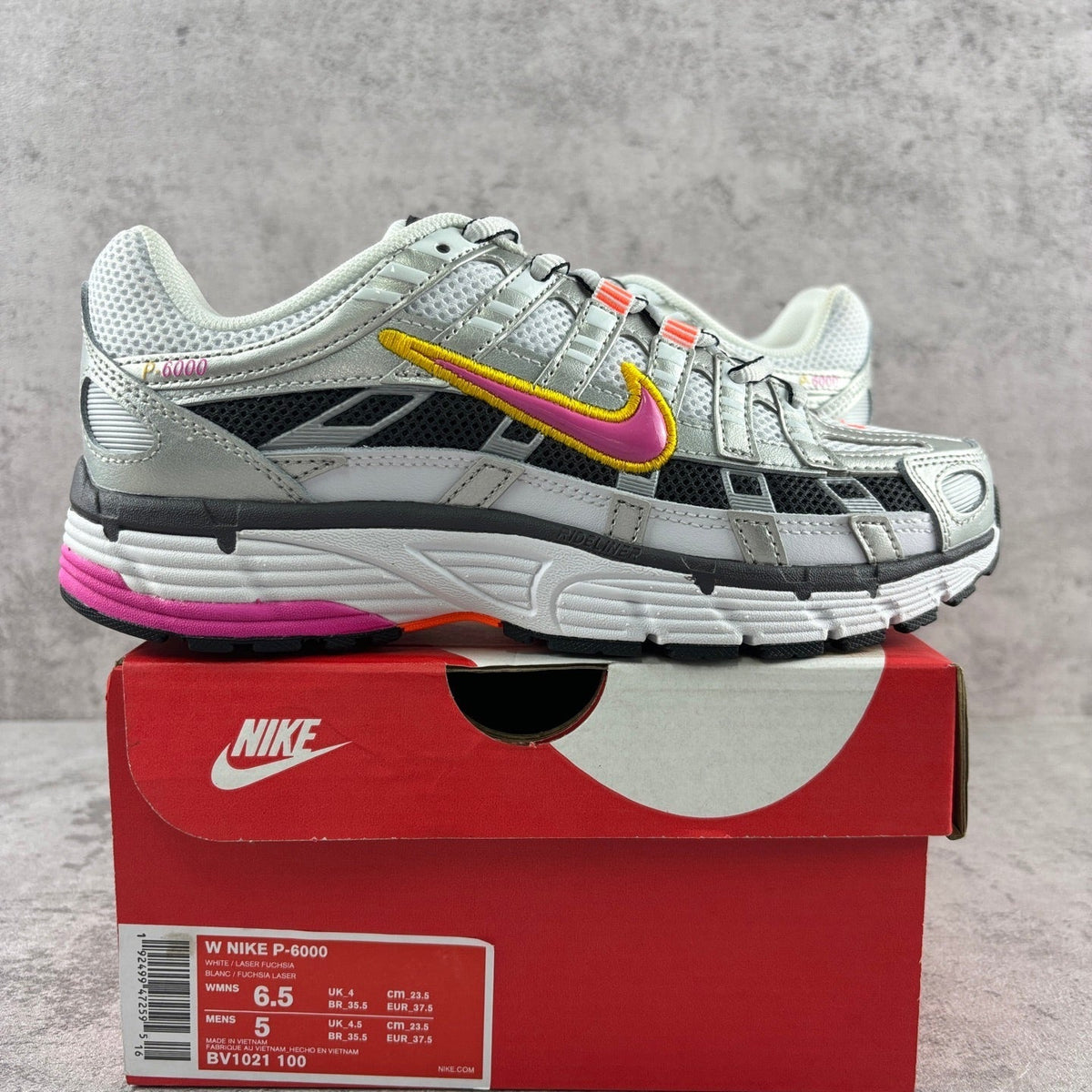 Nike P-6000 White Laser Fuchsia