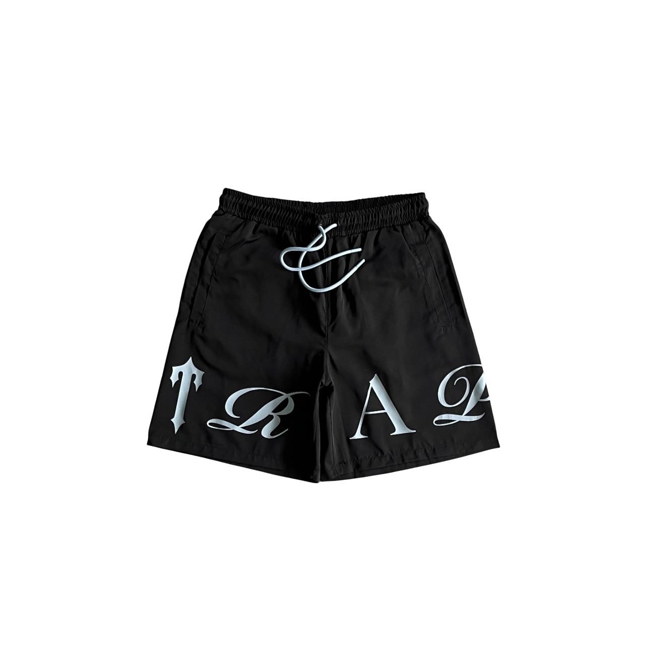 Trapstar Script Swimming Short Black/Niagara Mist