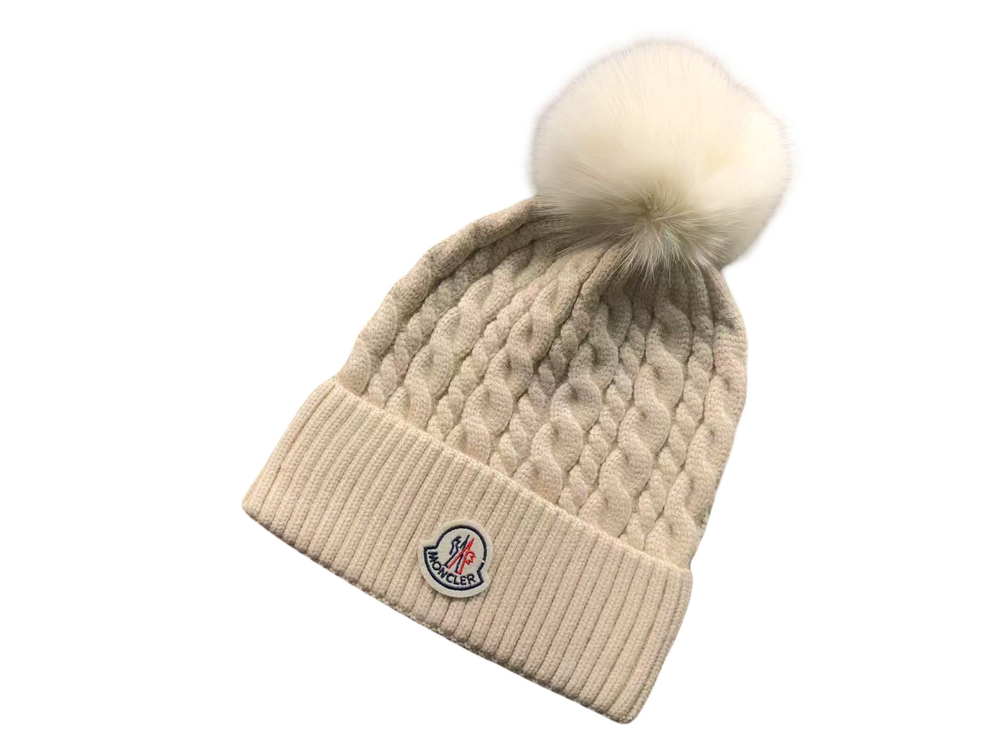 Moncler Pom-pom Beanie Cream