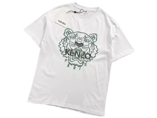 KENZO Tiger Tee White/Green/Grey