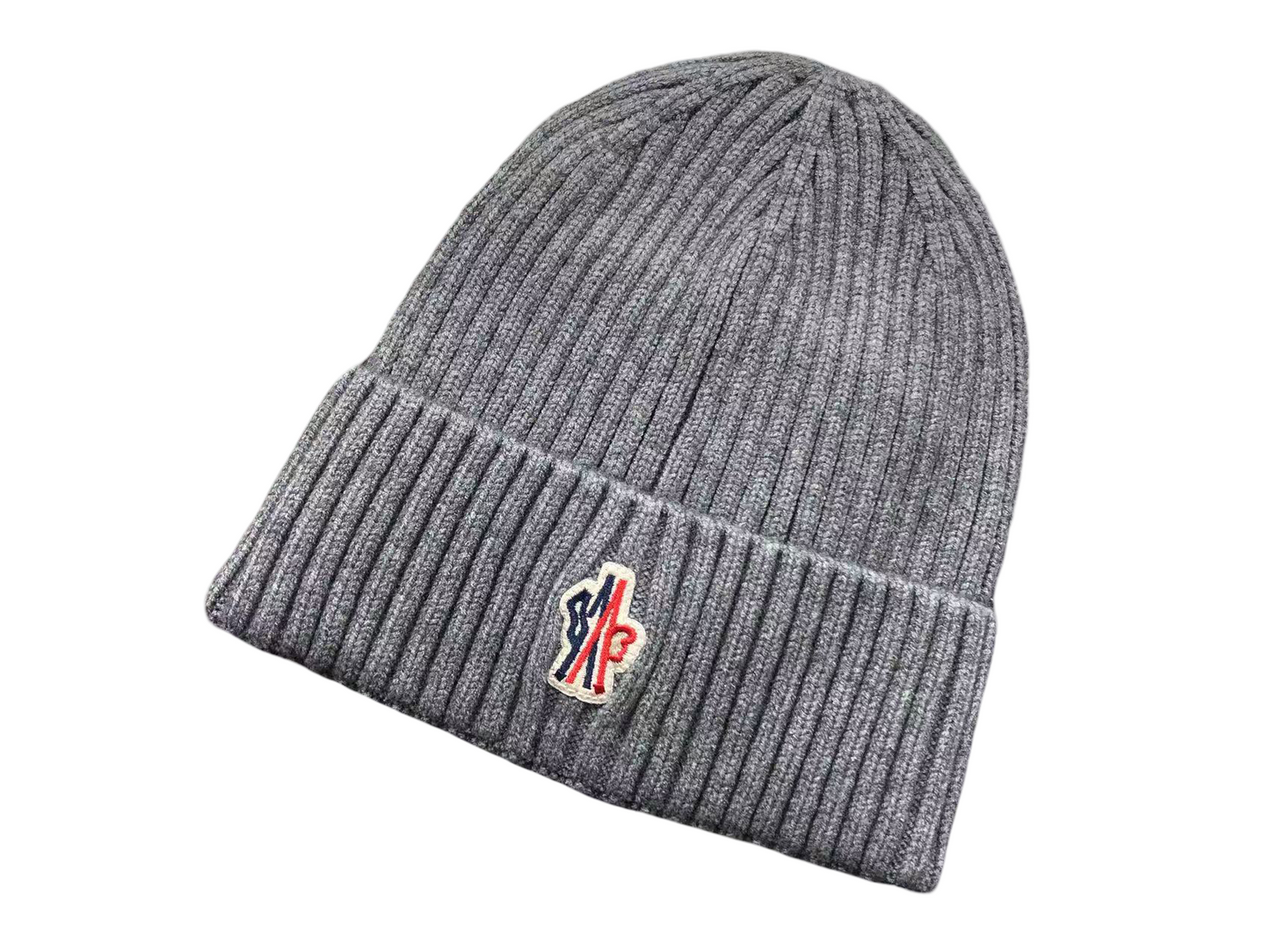 Moncler Triangle Beanie Grey