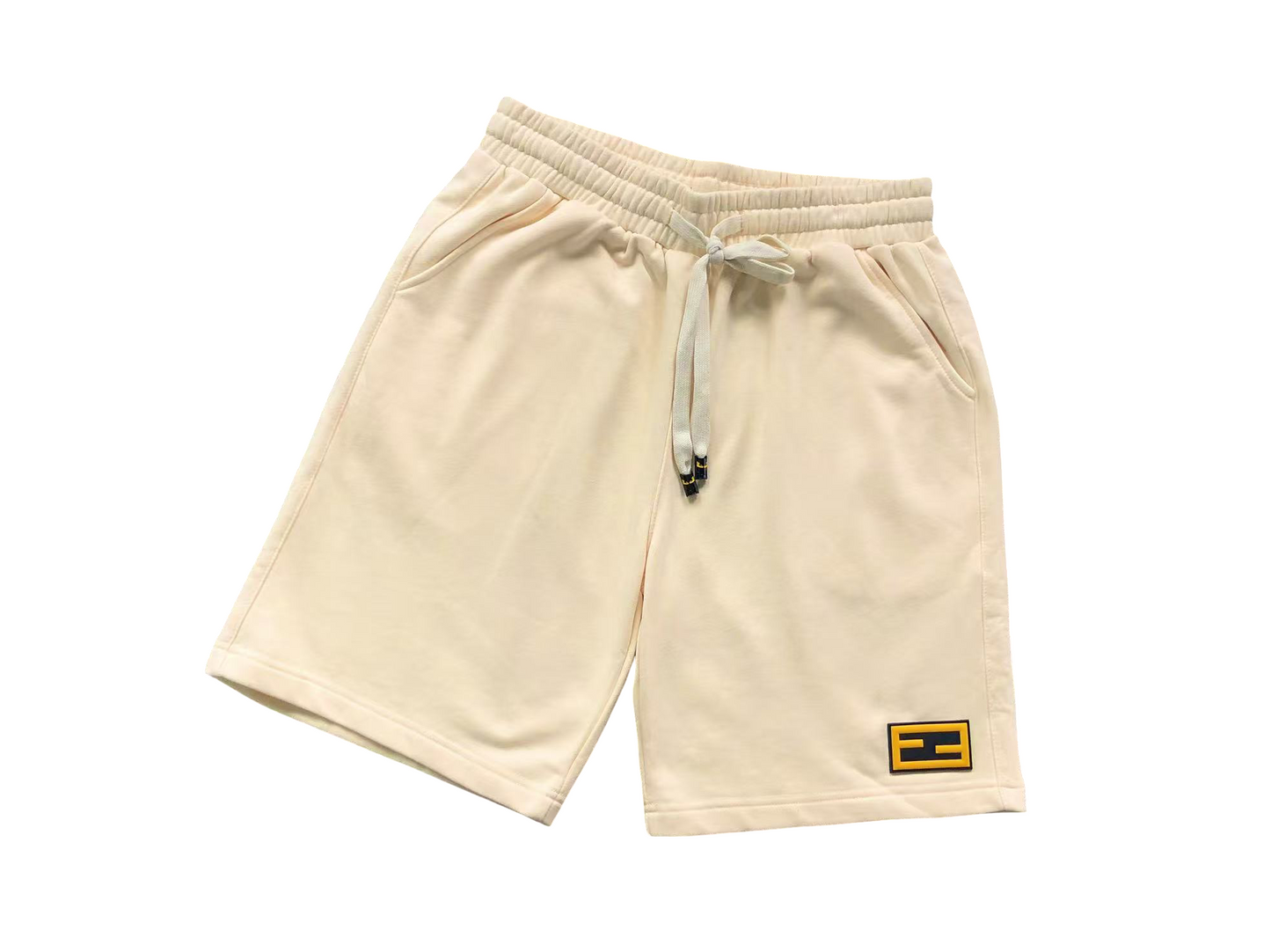 Fendi Square Shorts Cream