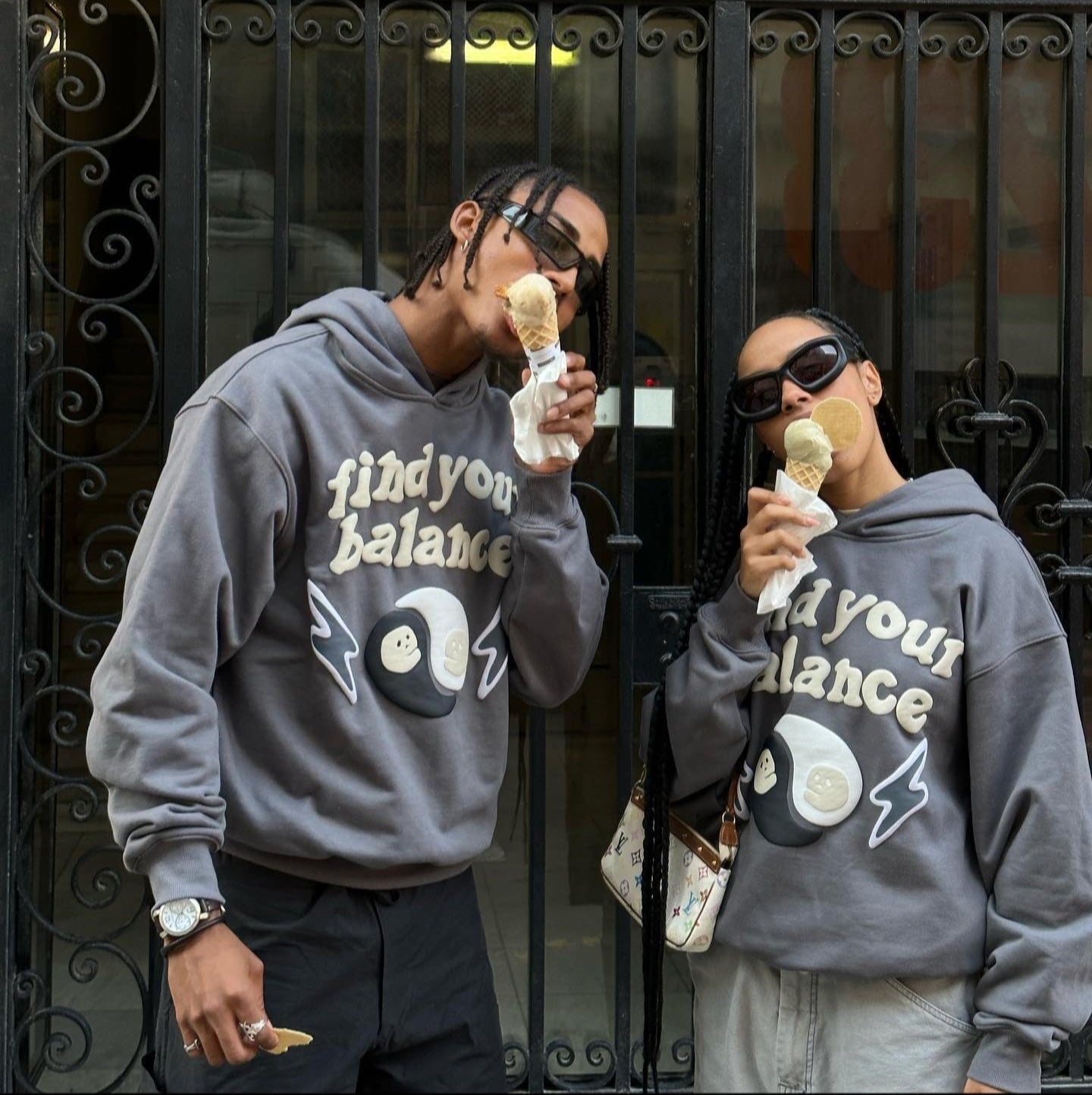 Broken Planet Find Your Balance Hoodie Grey