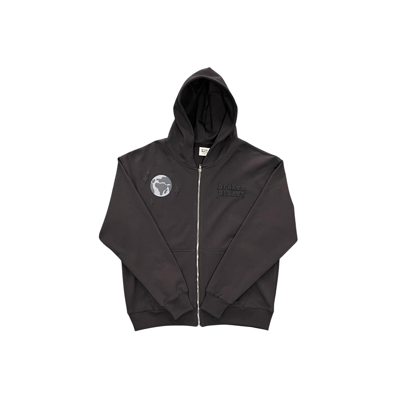 Broken Planet Spider Zip Hoodie Black