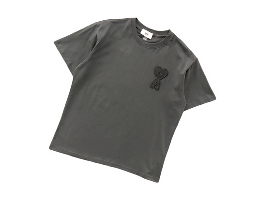 AMI Paris Maxi Heart Tee Grey