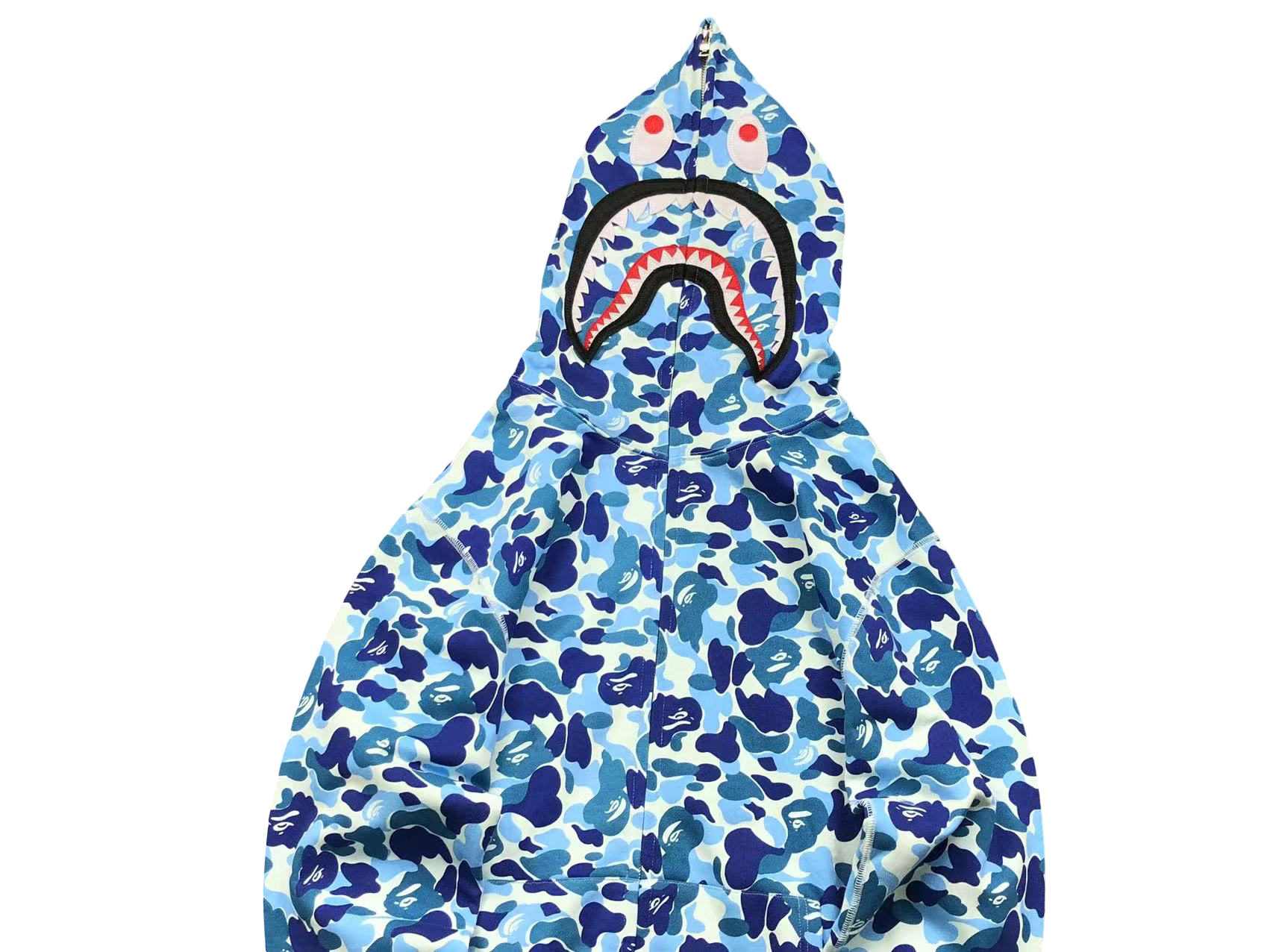 BAPE ABC Camo Shark Full Zip Hoodie Blue