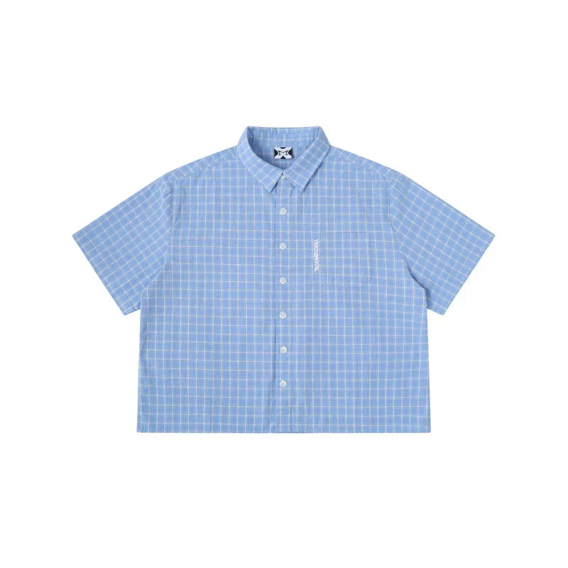 MERTRA Plaid Shirt Light Blue