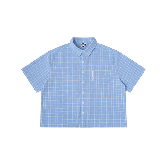 MERTRA Plaid Shirt - (LIGHT BLUE)