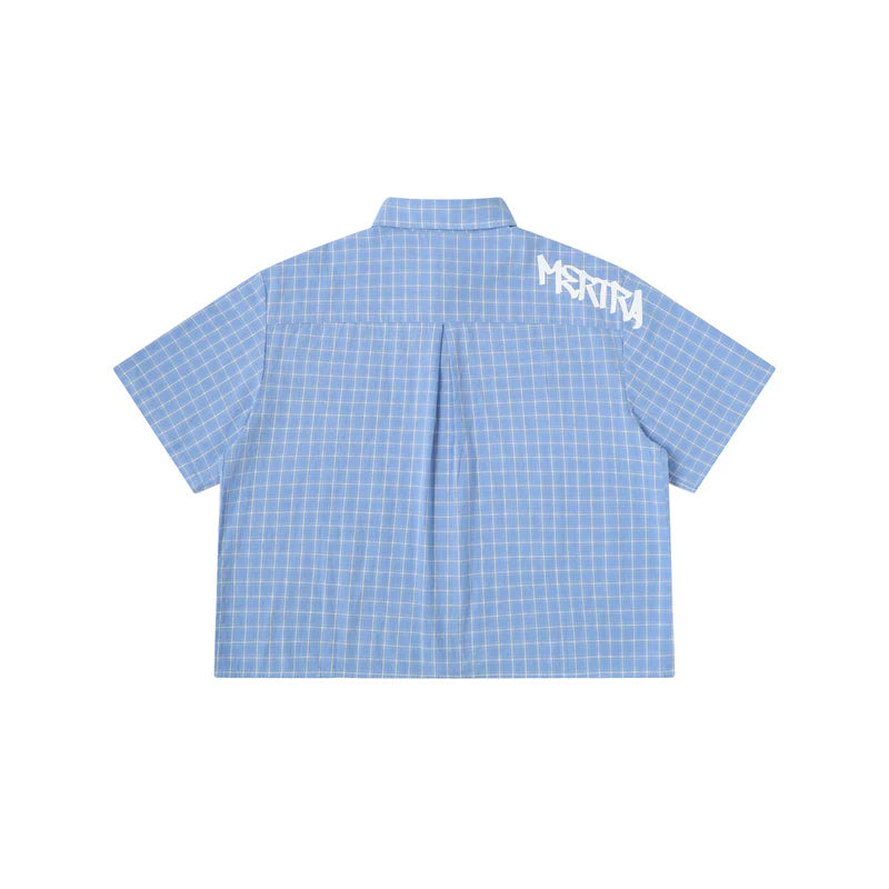 MERTRA Plaid Shirt - (LIGHT BLUE)