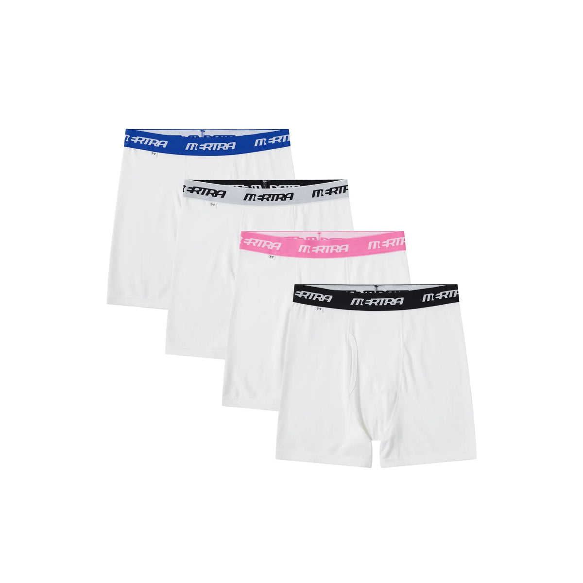 MERTRA Boxers 4 Pack White Blue Pink Black