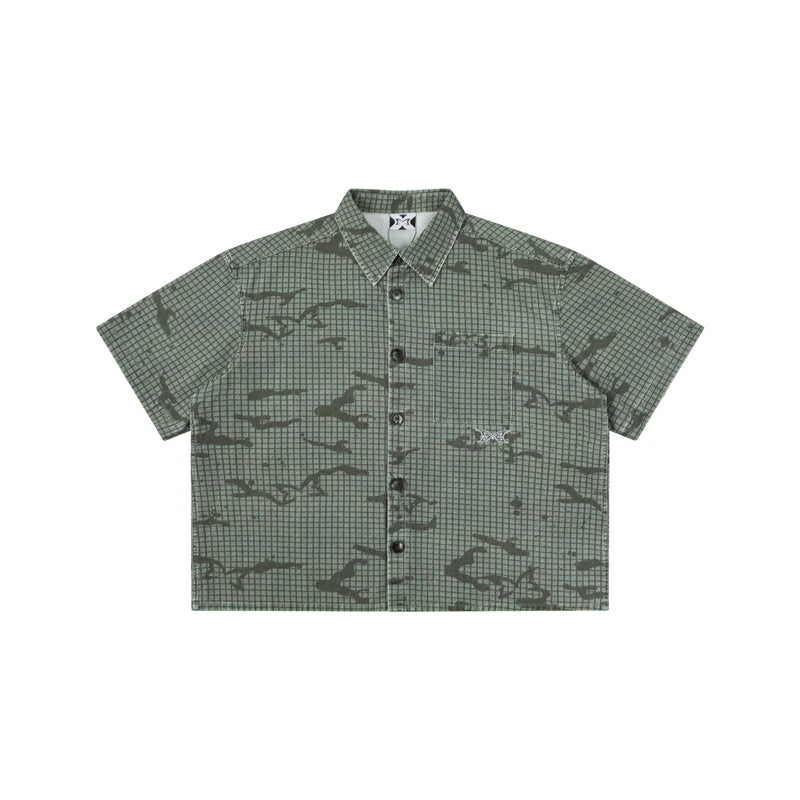 MERTRA Grid Camo Shirt - (GREEN)