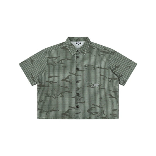 MERTRA Grid Camo Shirt - (GREEN)