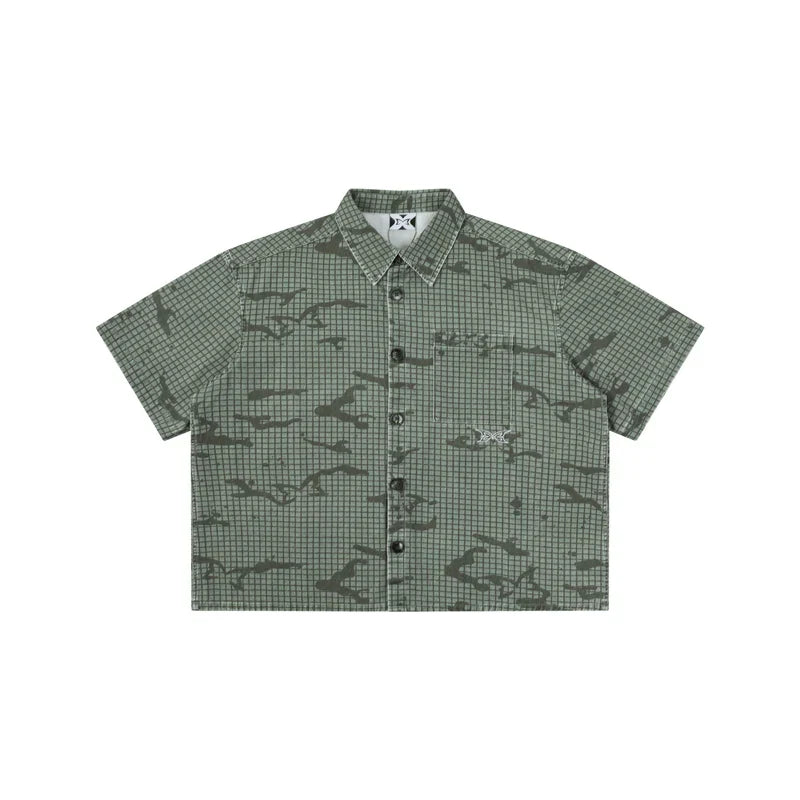 MERTRA Grid Camo Shirt Green