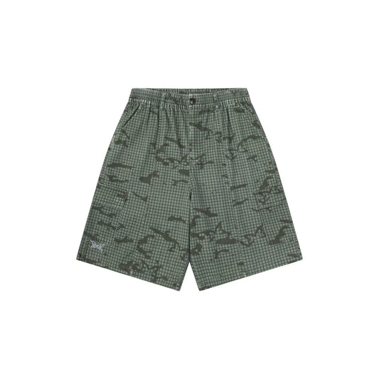 MERTRA Grid Camo Shorts - (GREEN)