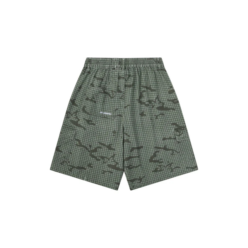 MERTRA Grid Camo Shorts - (GREEN)