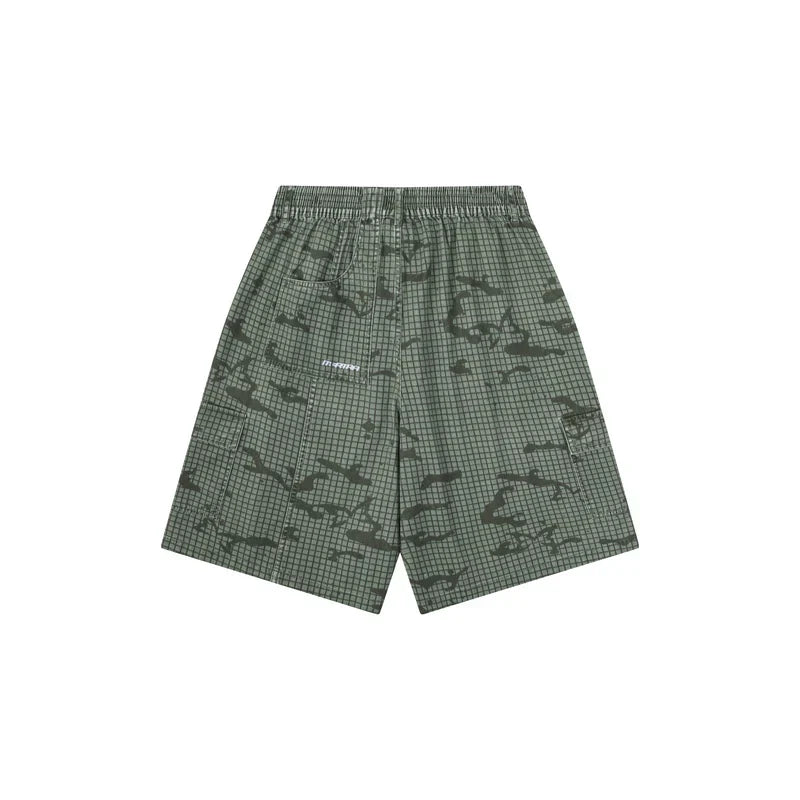 MERTRA Grid Camo Shorts Green
