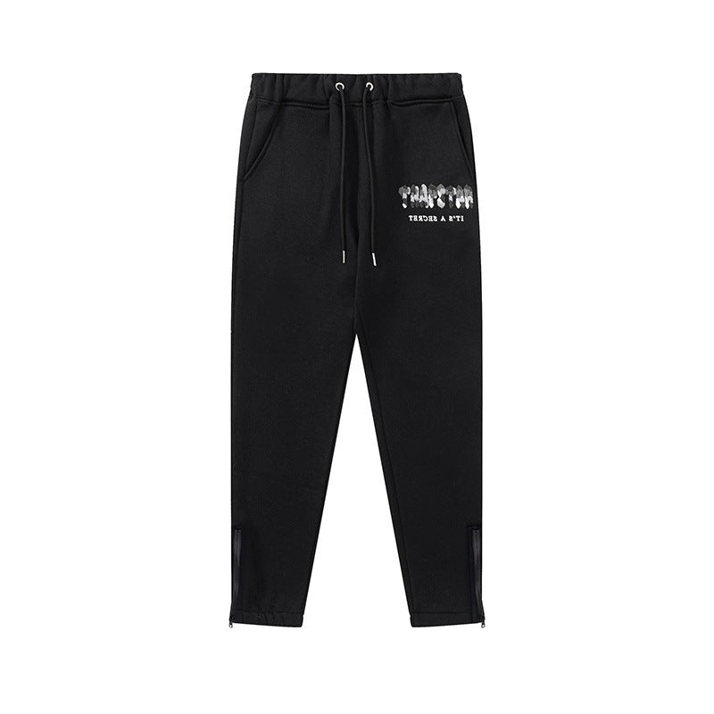 Trapstar Chenille Camo Decoded Hooded Anniversary Tracksuit - (BLACK)