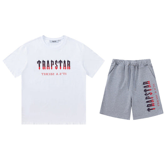 Trapstar California Short Set - (WHITE/RED)