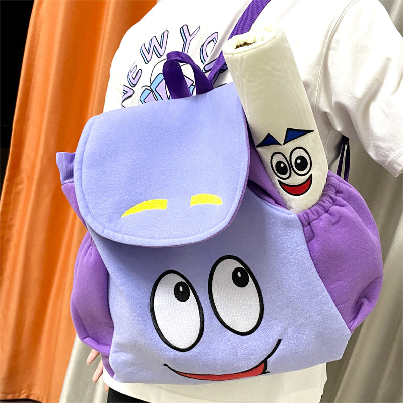Dora Backpack with map - (PURPLE)