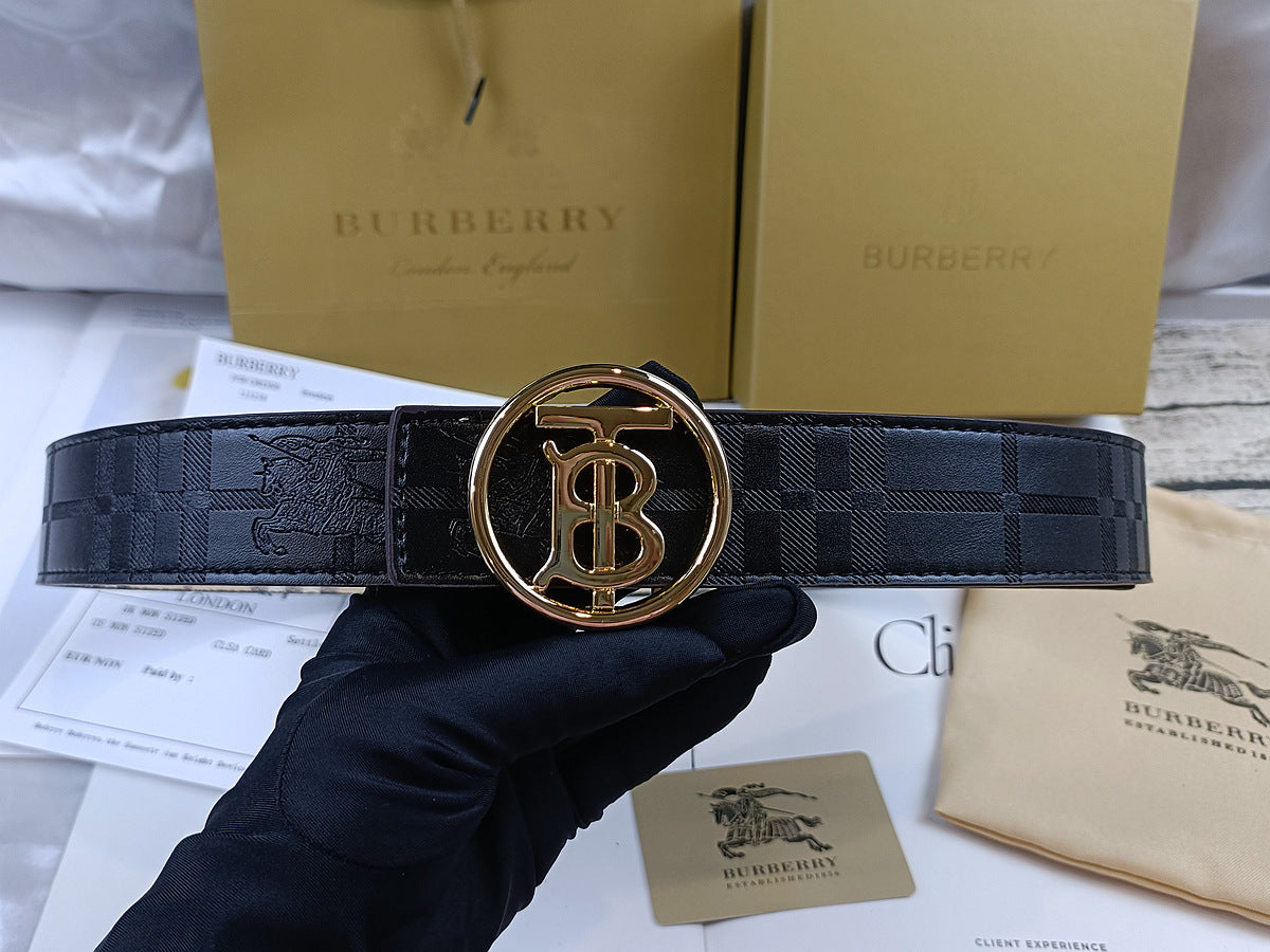 Burberry Circle Belt Black/Bronze