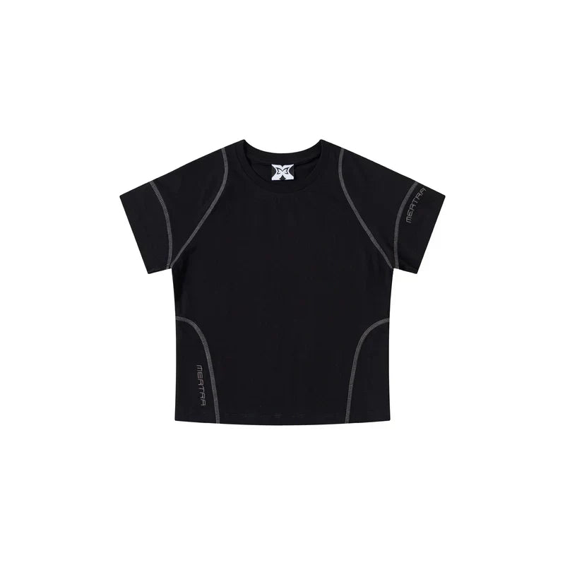 MERTRA Vein Baby Tee Black