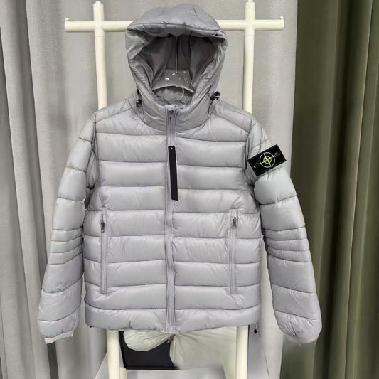 Stone Island Compass Down Jacket Grey
