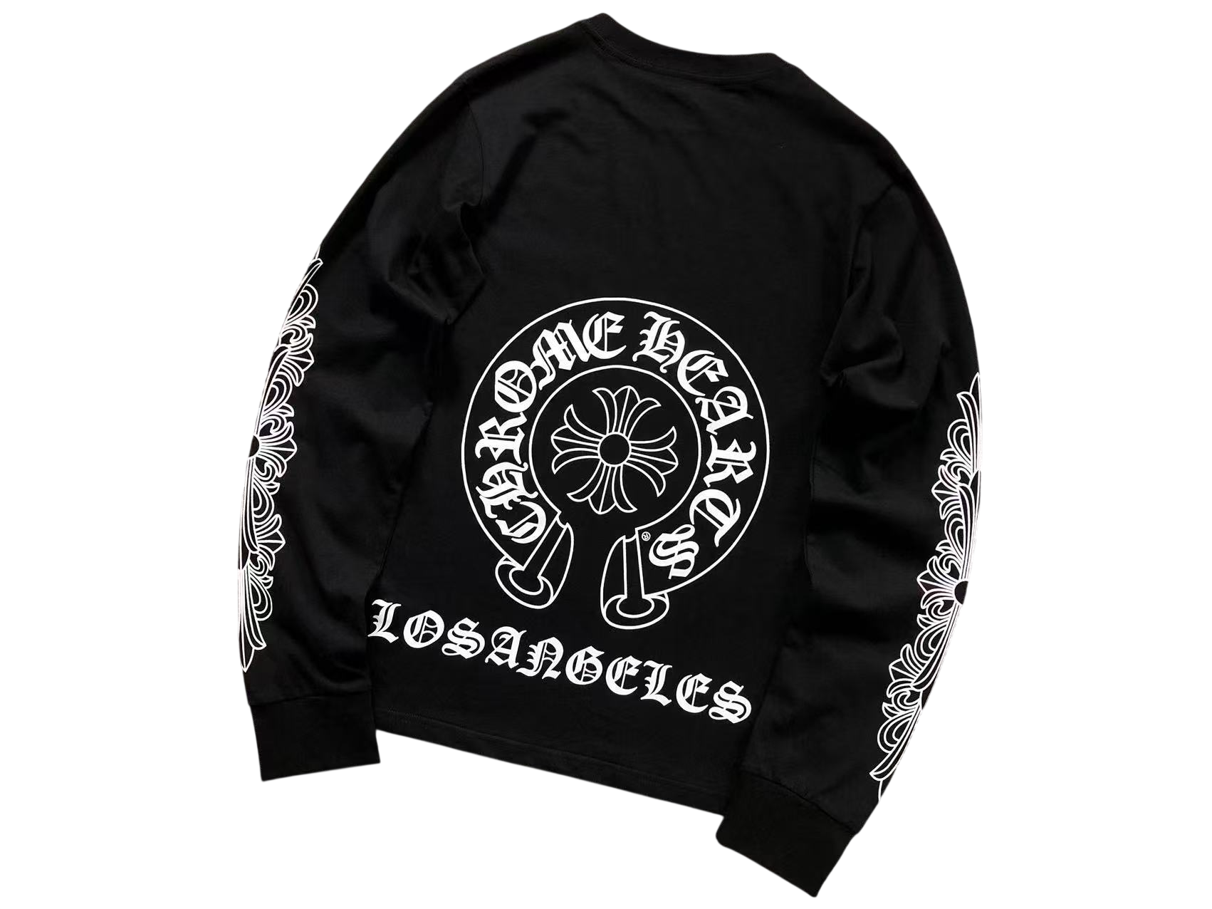 Chrome Hearts Horseshoe Cross Logo Longsleeve Black