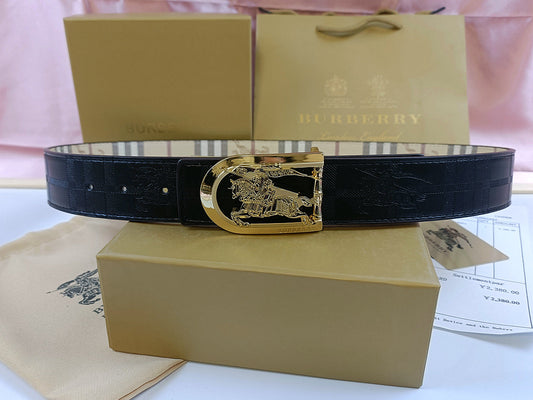 Burberry Horse Belt Black/Gold