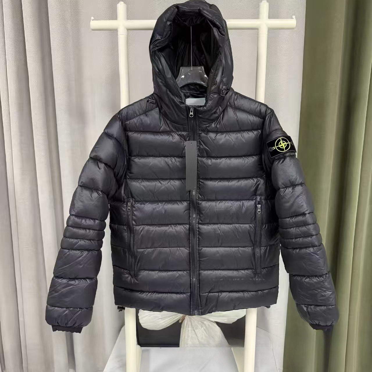 Stone Island Compass Down Jacket Black