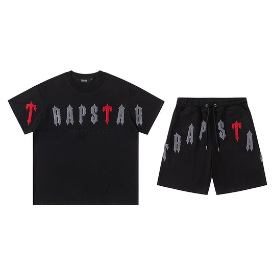 Trapstar Arch Short Set - (BLACK/RED)