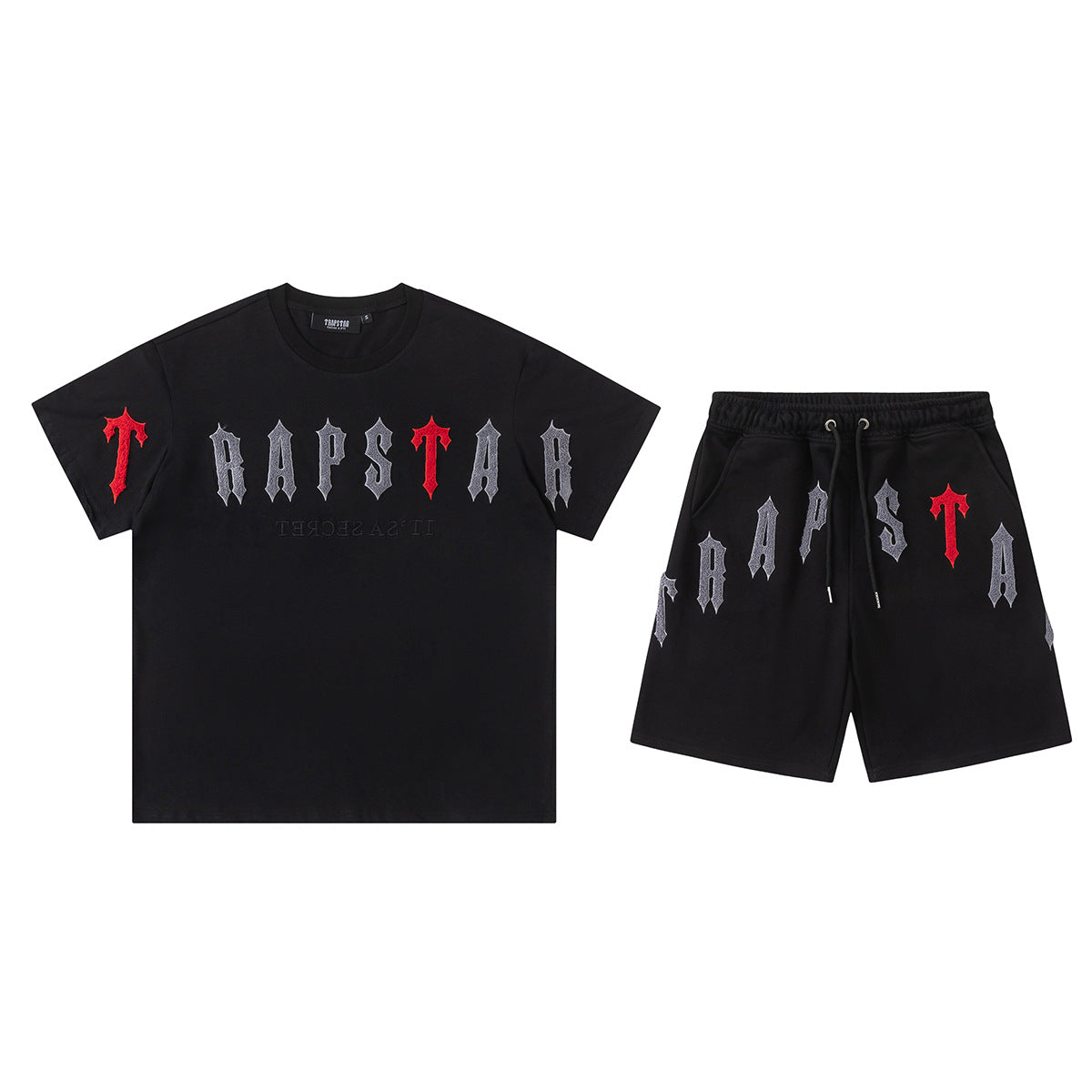 Trapstar Arch Short Set Black/Red