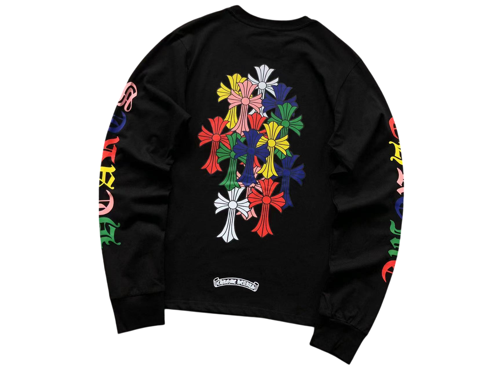 Chrome Hearts Multi Color Cross Cemetery Longsleeve Black