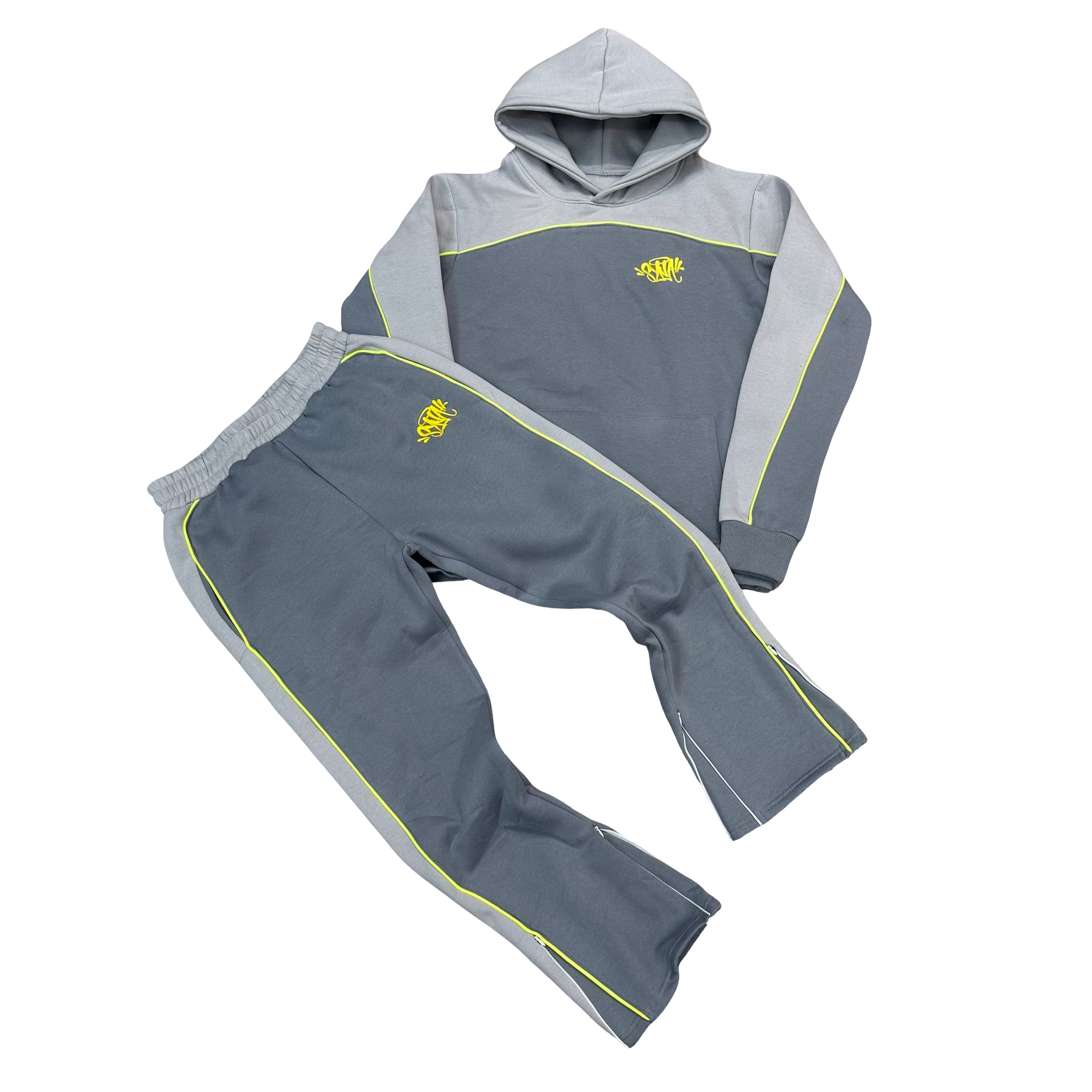 Syna World Team Pipe Tracksuit Light Grey/Volt