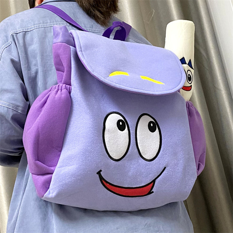 Dora Backpack with map Purple