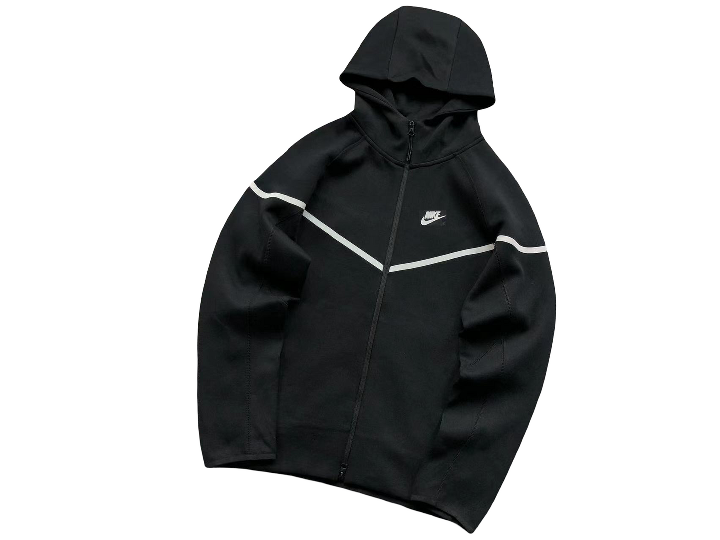 Nike Tech Fleece 2025 Zip Hoodie Black/White