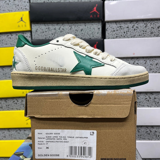 Golden Goose Ball Star White Green