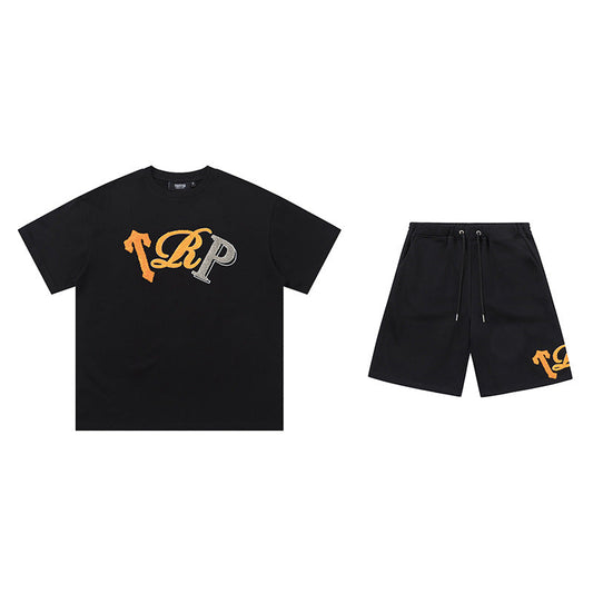 Trapstar TRP Short Set - (BLACK/ORANGE)