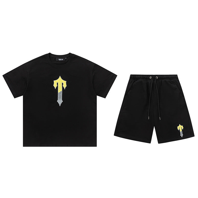 Trapstar "T" Short Set Black/Yellow/Grey