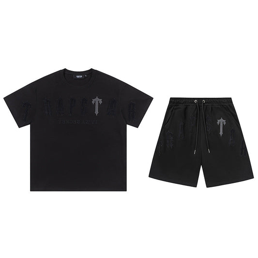 Trapstar T Mafia Short Set - (TRIPLE BLACK)
